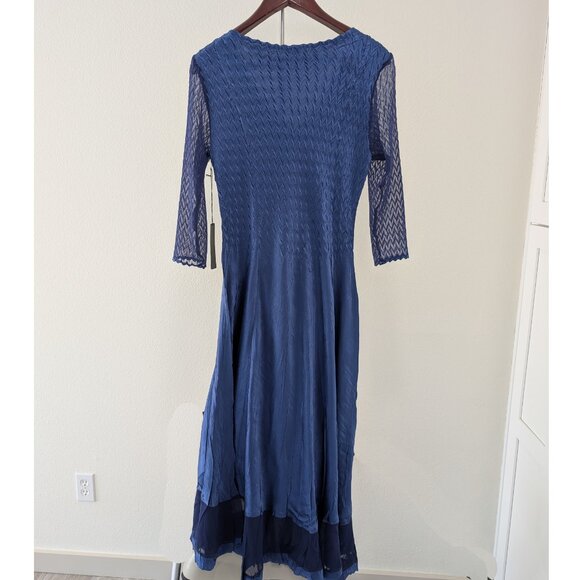 Komarov Dark Blue Embroidered Dress - Picture 5 of 5